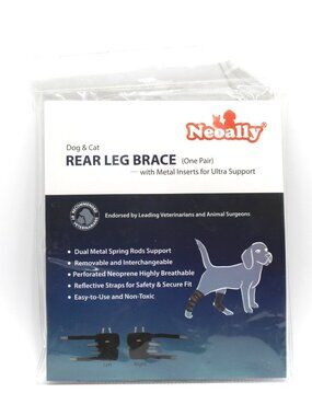 Neoally Cat and Dog Ankle Brace Pair Rear Leg Hock Brace Injury Arthritis Size S
